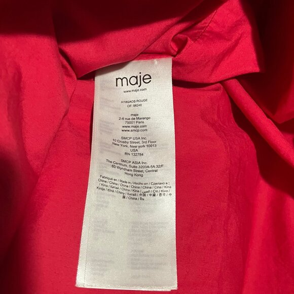 Maje NWT Down Puffer Jacket Hooded Coat Size L - Picture 11 of 11